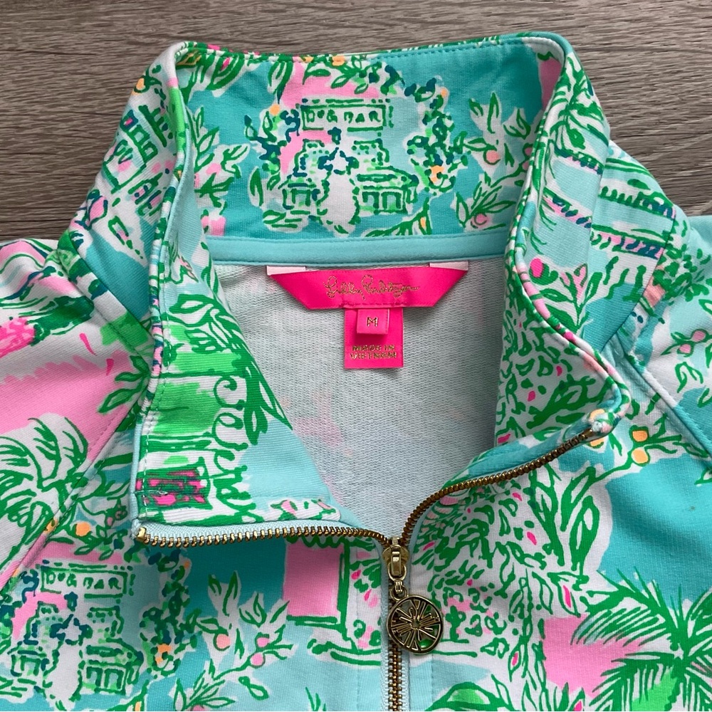 💓🌼Lilly Pulitzer UPF 50 Skipper Popover Multi Lilly Loves Palm Beach - Picture 3 of 7